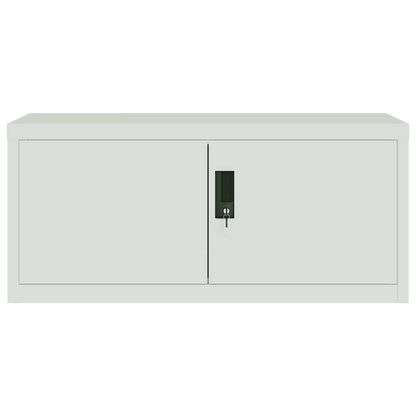 vidaXL File Cabinet Light Grey 90x40x180 cm Steel 4