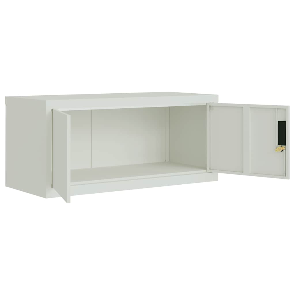 vidaXL File Cabinet Light Grey 90x40x180 cm Steel 5