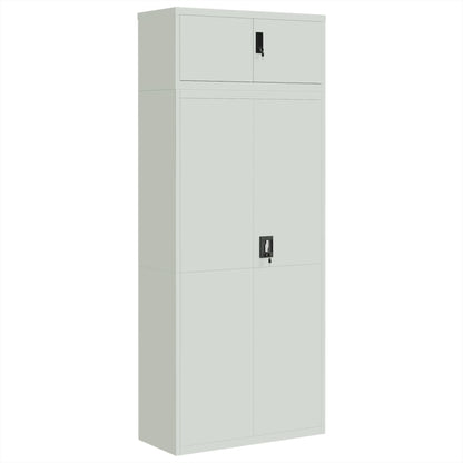 vidaXL File Cabinet Light Grey 90x40x220 cm Steel 2