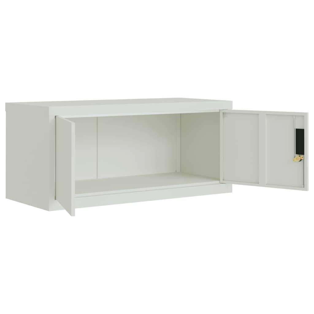 vidaXL File Cabinet Light Grey 90x40x220 cm Steel 5