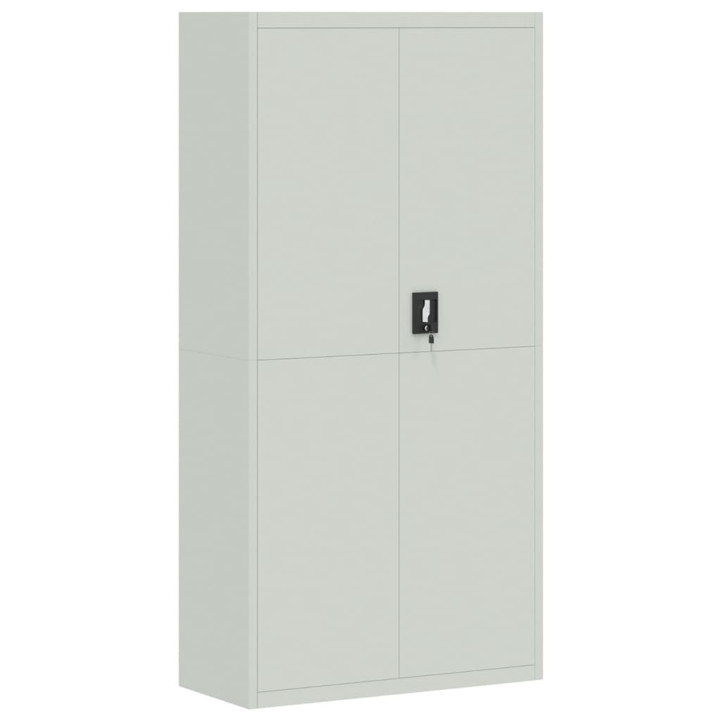 vidaXL File Cabinet Light Grey 90x40x220 cm Steel 6