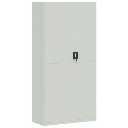vidaXL File Cabinet Light Grey 90x40x220 cm Steel 6