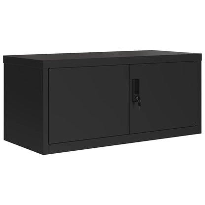 vidaXL File Cabinet Black 90x40x110 cm Steel 3