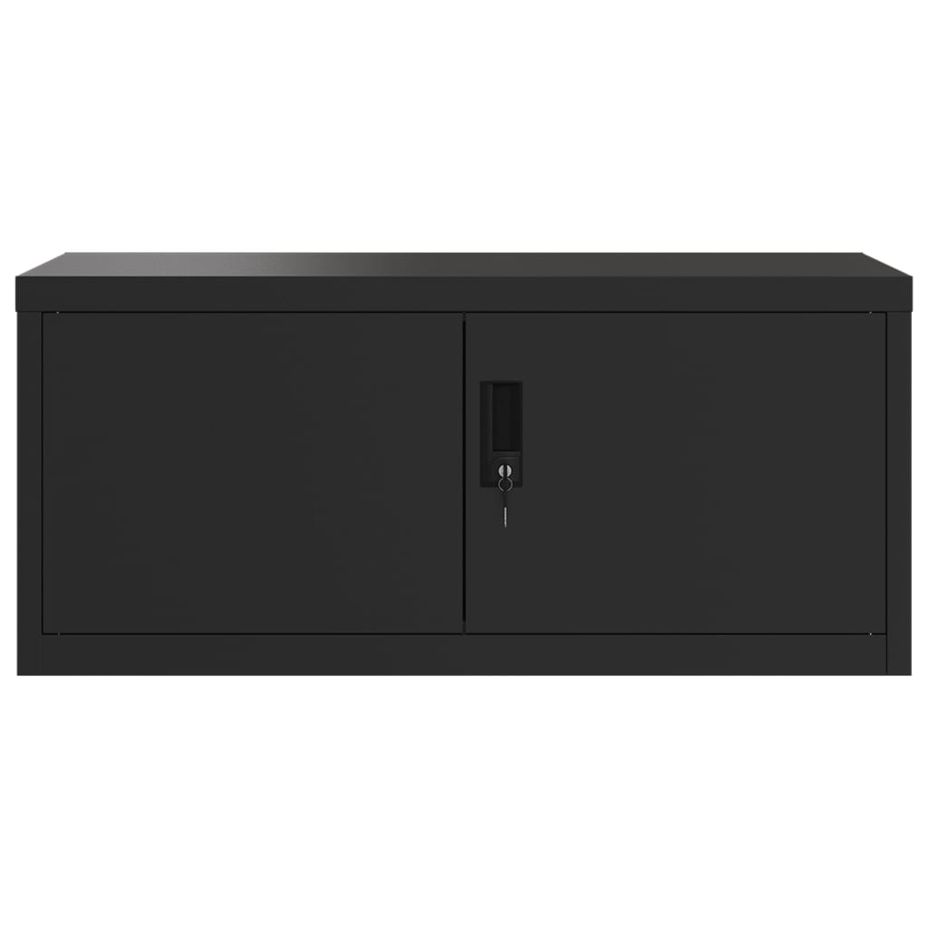 vidaXL File Cabinet Black 90x40x110 cm Steel 4
