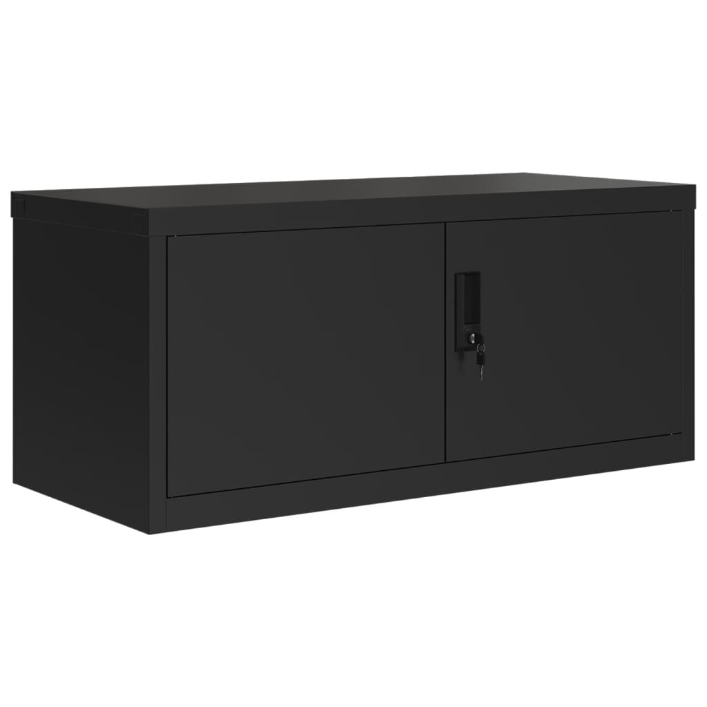 vidaXL File Cabinet Black 90x40x130 cm Steel 3