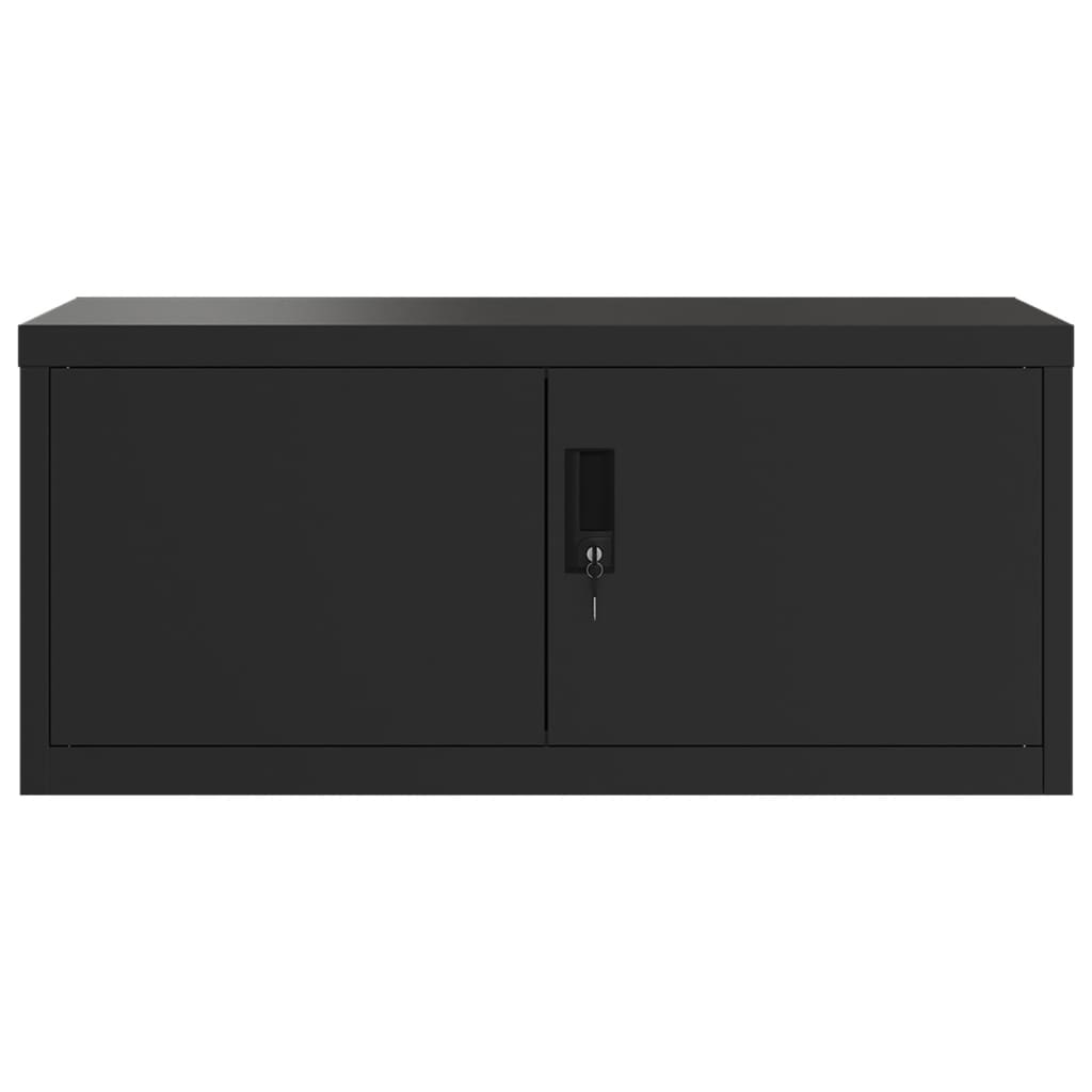 vidaXL File Cabinet Black 90x40x130 cm Steel 4