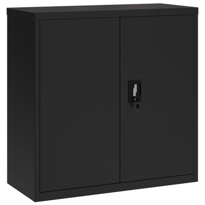 vidaXL File Cabinet Black 90x40x130 cm Steel 6