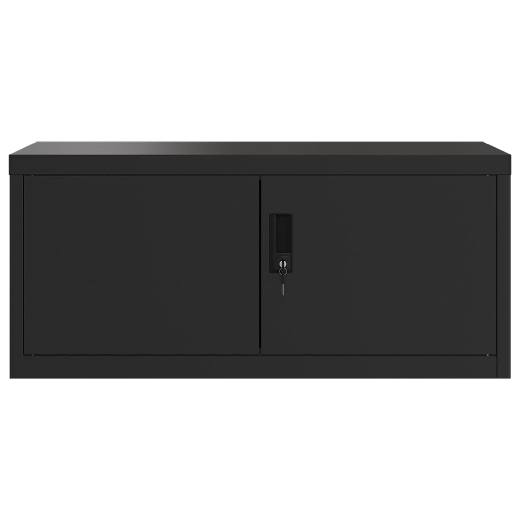 vidaXL File Cabinet Black 90x40x145 cm Steel 4