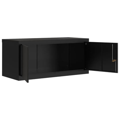 vidaXL File Cabinet Black 90x40x145 cm Steel 5