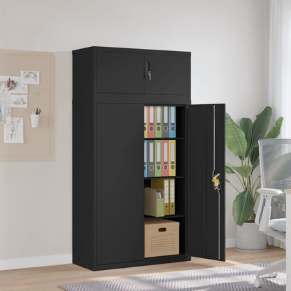 vidaXL File Cabinet Steel Black
