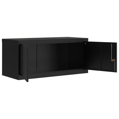 vidaXL File Cabinet Black 90x40x220 cm Steel 5