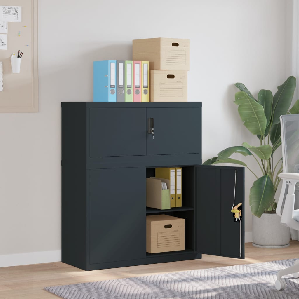 vidaXL File Cabinet Anthracite 90x40x110 cm Steel 1