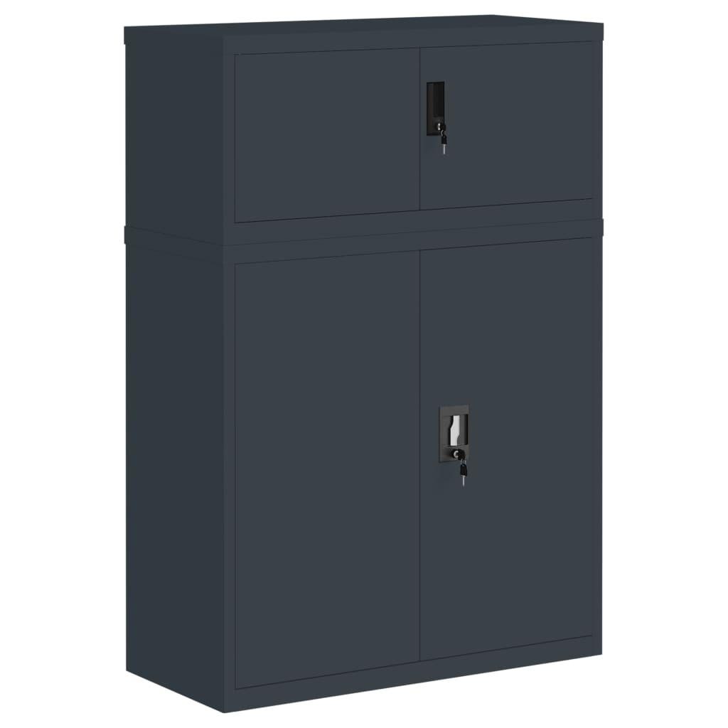 vidaXL File Cabinet Anthracite 90x40x130 cm Steel 2