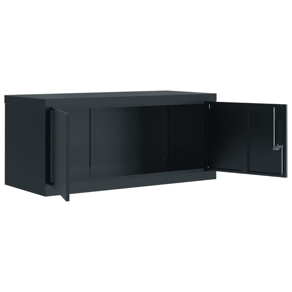 vidaXL File Cabinet Anthracite 90x40x130 cm Steel 5