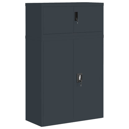 vidaXL File Cabinet Anthracite 90x40x145 cm Steel 2