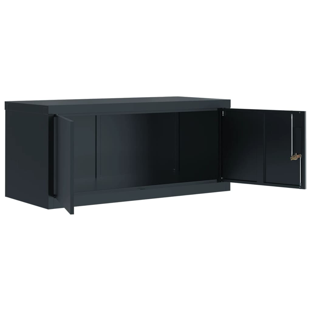 vidaXL File Cabinet Anthracite 90x40x145 cm Steel 5