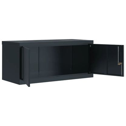 vidaXL File Cabinet Anthracite 90x40x145 cm Steel 5