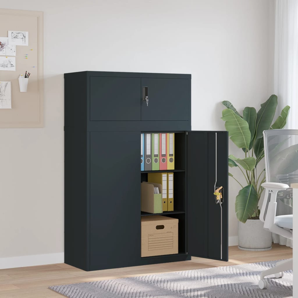 vidaXL File Cabinet Anthracite 90x40x145 cm Steel 1