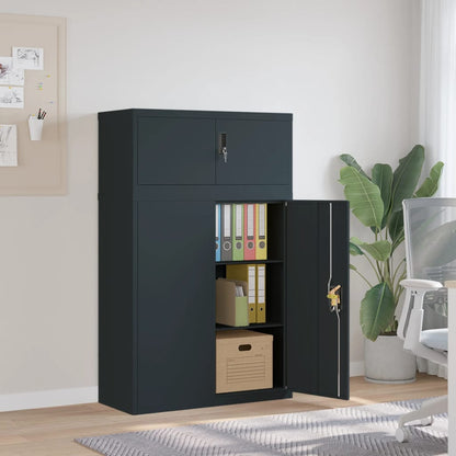 vidaXL File Cabinet Anthracite 90x40x145 cm Steel 1