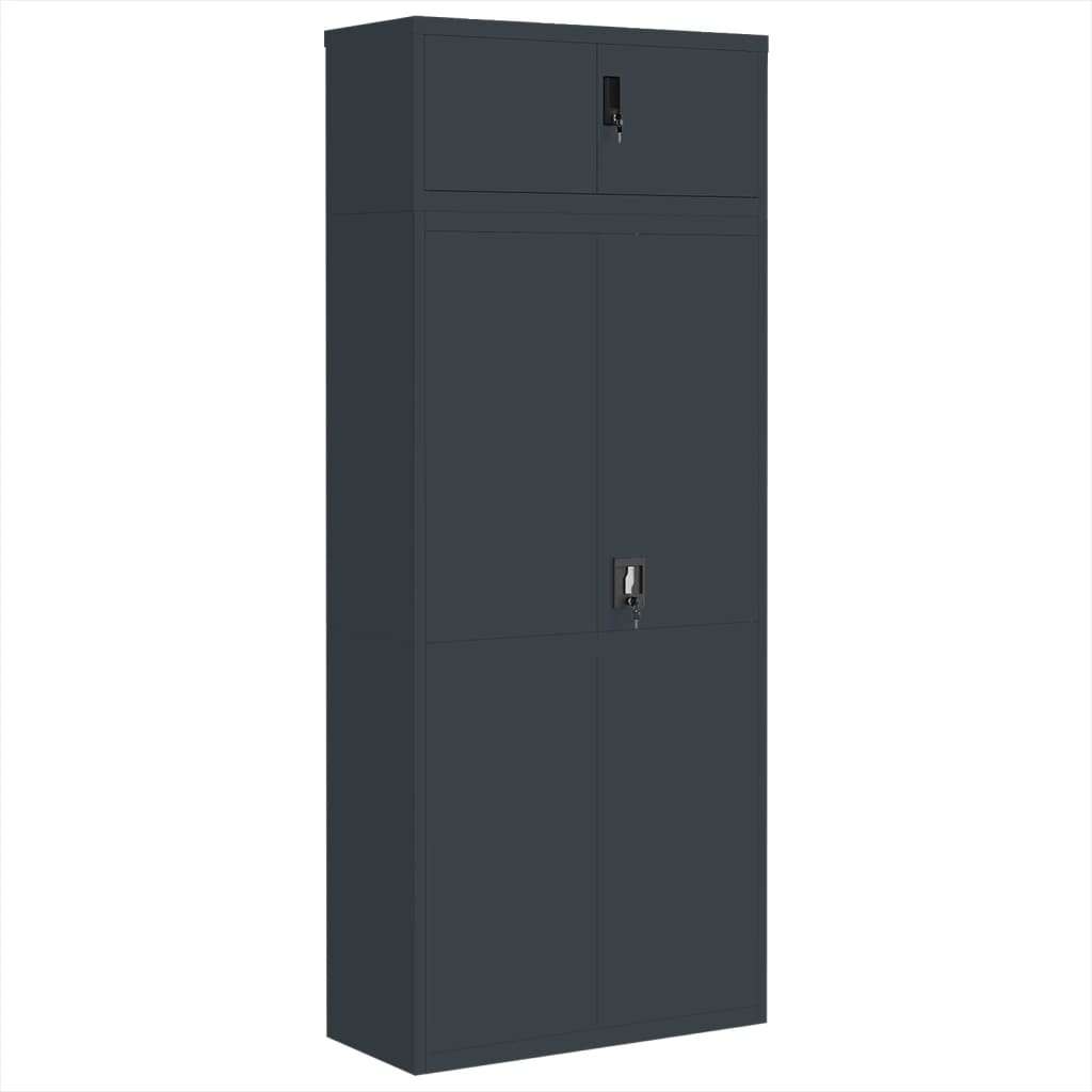 vidaXL File Cabinet Anthracite 90x40x220 cm Steel 2