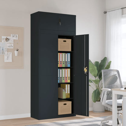 vidaXL File Cabinet Anthracite 90x40x220 cm Steel 1
