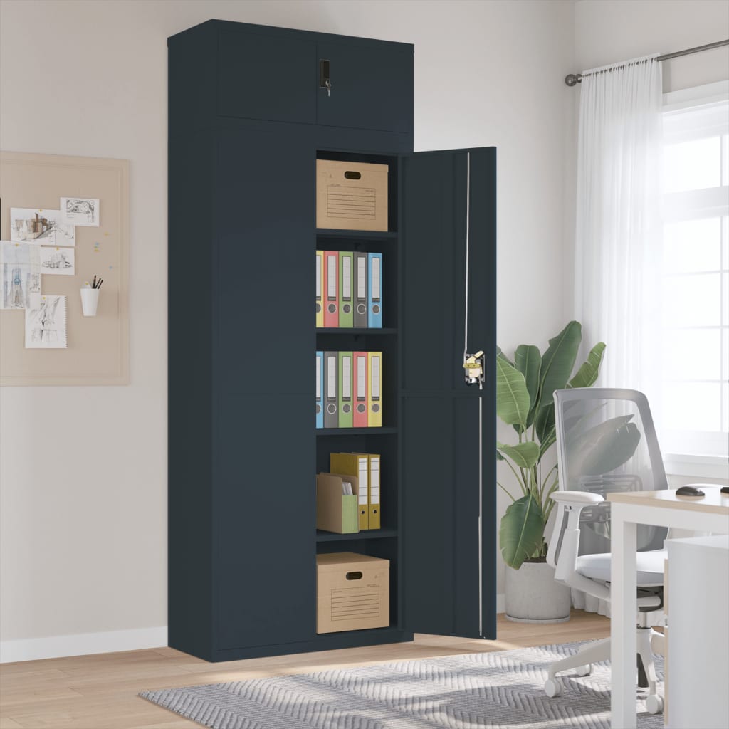 vidaXL File Cabinet Steel Anthracite