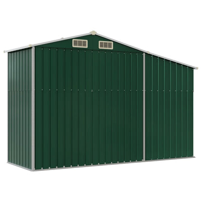vidaXL Garden Shed Green 277x93x179 cm Galvanised Steel 5