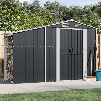 vidaXL Garden Shed Galvanised Steel