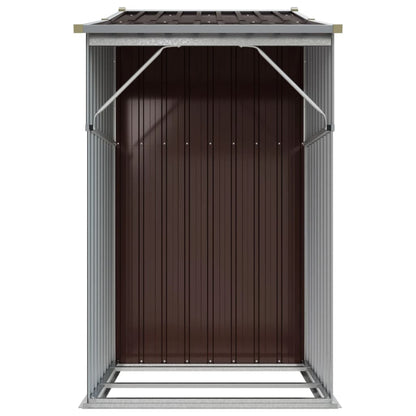 vidaXL Garden Shed Brown 277x93x179 cm Galvanised Steel 5