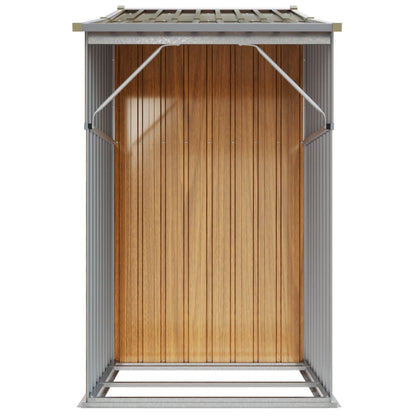 vidaXL Garden Shed Brown 277x93x179 cm Galvanised Steel 5