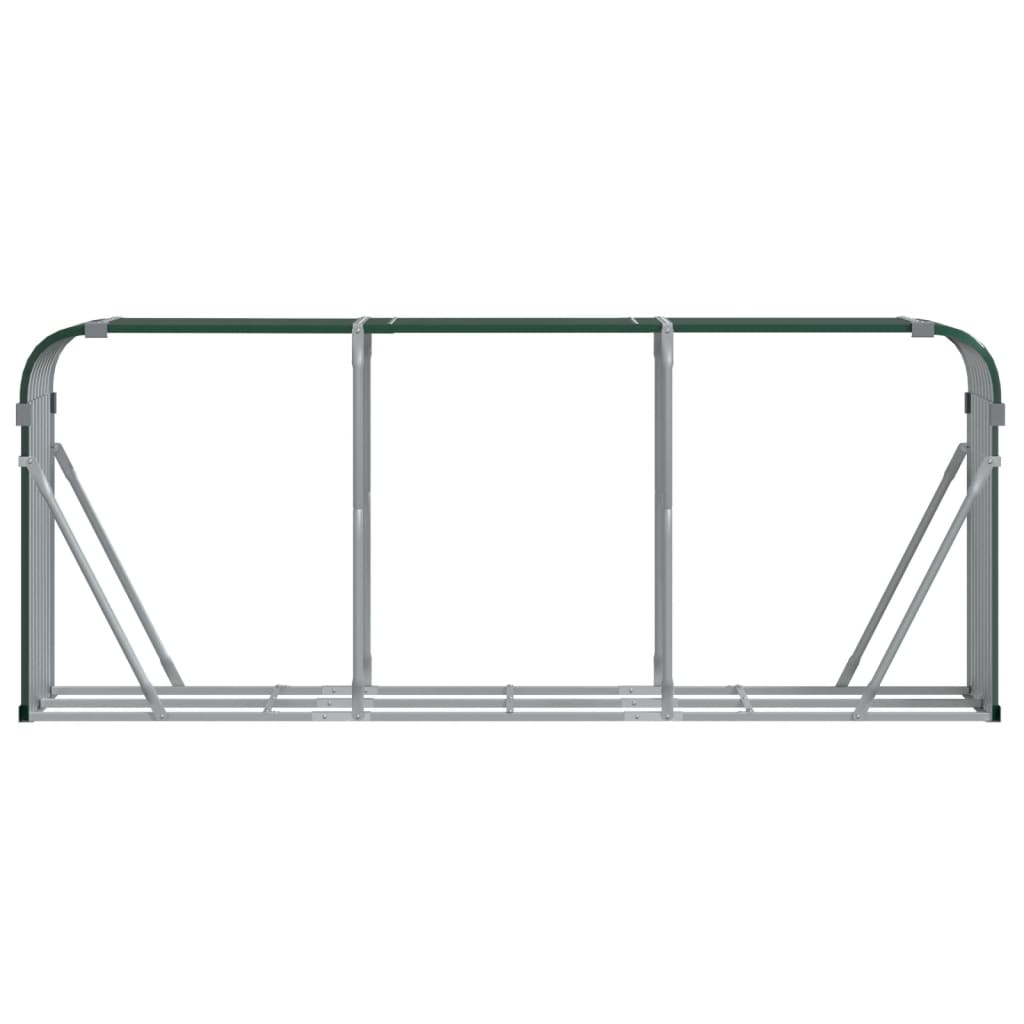 Log Holder Galvanised Steel Green 234 cm 100 cm