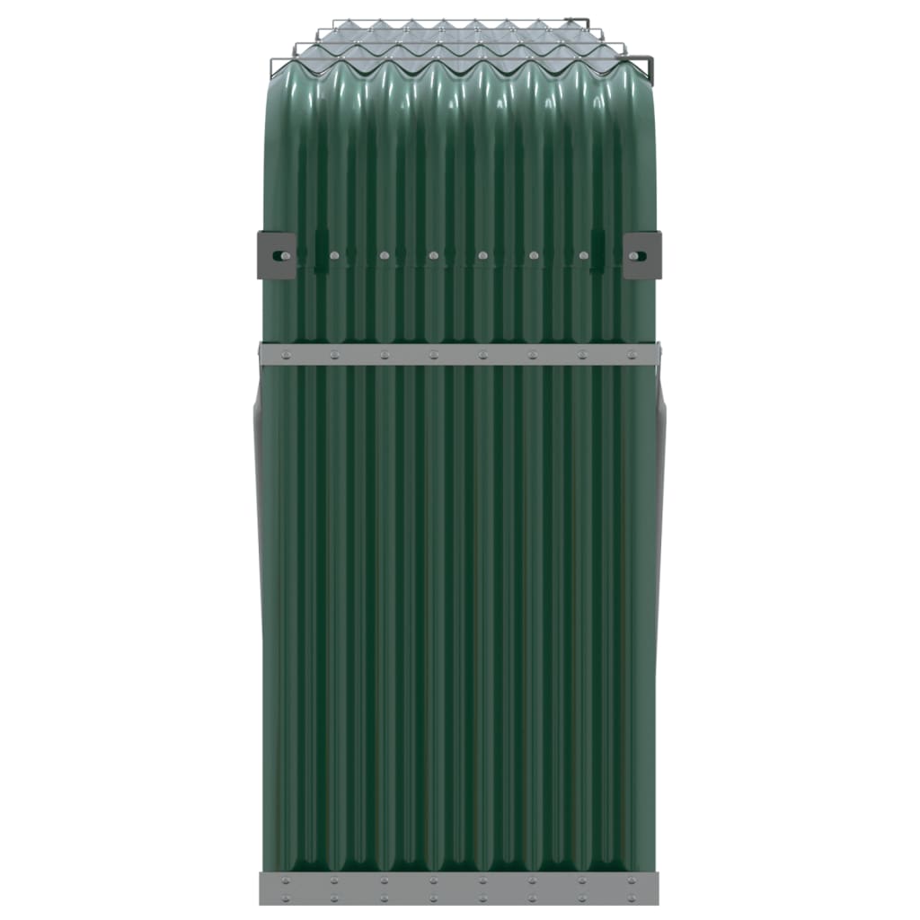 Log Holder Galvanised Steel Green 234 cm 100 cm