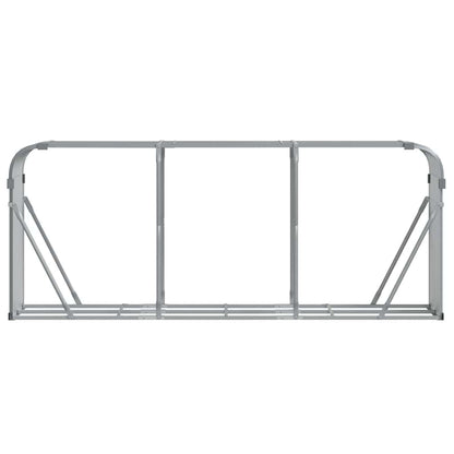 Log Holder Galvanised Steel Light Grey 234 cm