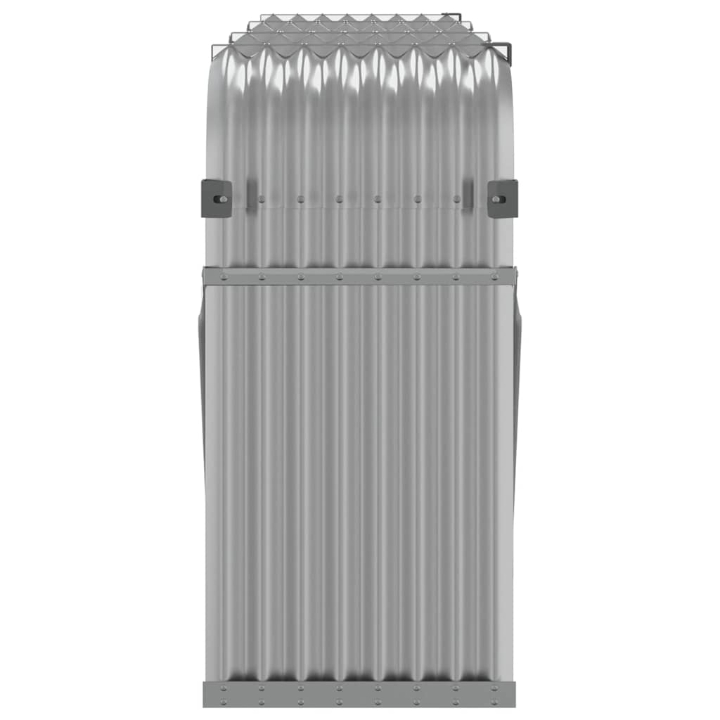 Log Holder Galvanised Steel Light Grey 234 cm