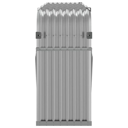 Log Holder Galvanised Steel Light Grey 234 cm