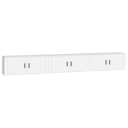 vidaXL 3 Piece Wall-mounted TV Cabinet Set White 100x34,5x40 cm 2