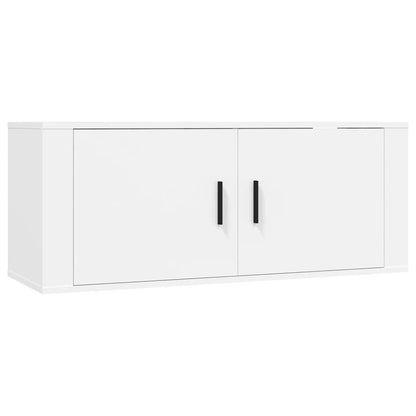 vidaXL 3 Piece Wall-mounted TV Cabinet Set White 100x34,5x40 cm 4