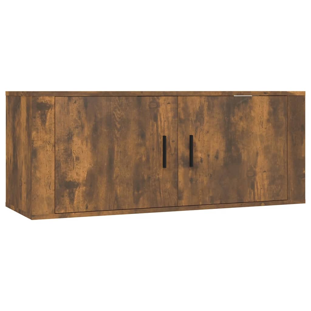 vidaXL 6 Piece TV Cabinet Set Smoked Oak Engineered Wood 4