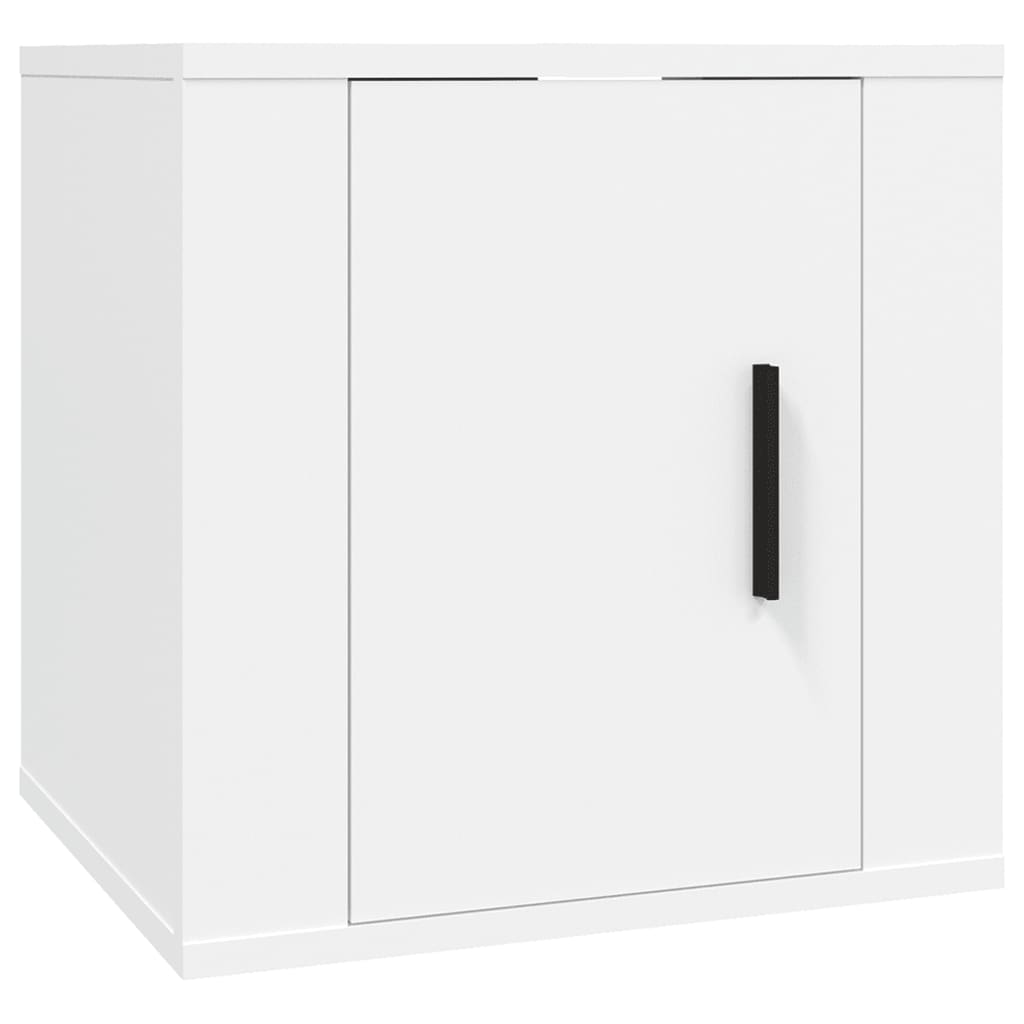 vidaXL 8 Piece TV Cabinet Set White Engineered Wood 5