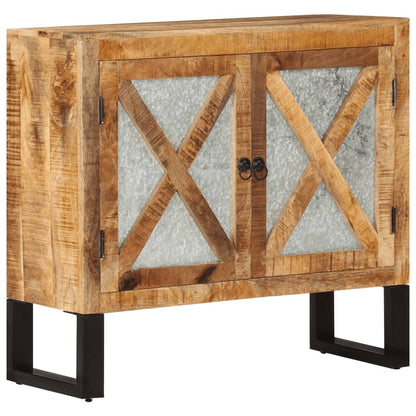 vidaXL Sideboard 80x30x71 cm Solid Rough Wood Mango and Metal 1
