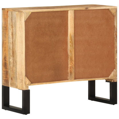 vidaXL Sideboard 80x30x71 cm Solid Rough Wood Mango and Metal 4