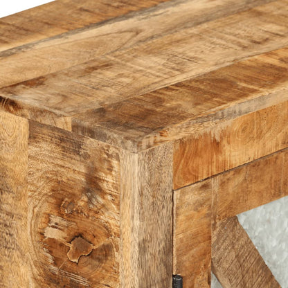 vidaXL Sideboard 80x30x71 cm Solid Rough Wood Mango and Metal 5