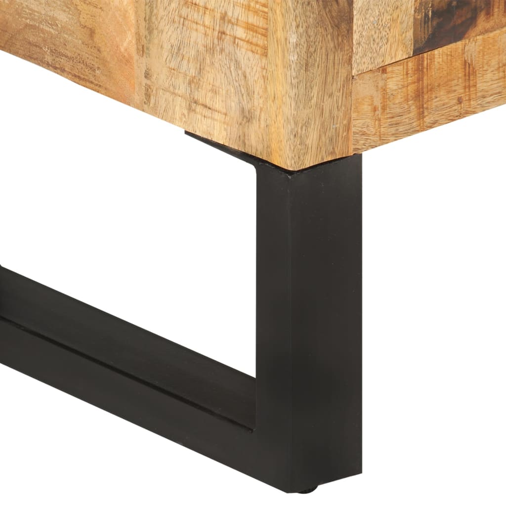 vidaXL Sideboard 80x30x71 cm Solid Rough Wood Mango and Metal 6