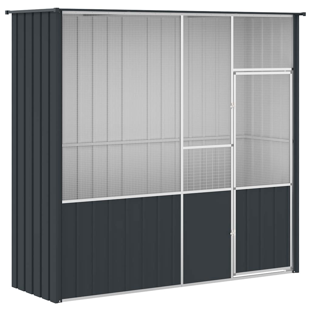 vidaXL Bird Cage Anthracite 215x78x200 cm Galvanised Steel 2