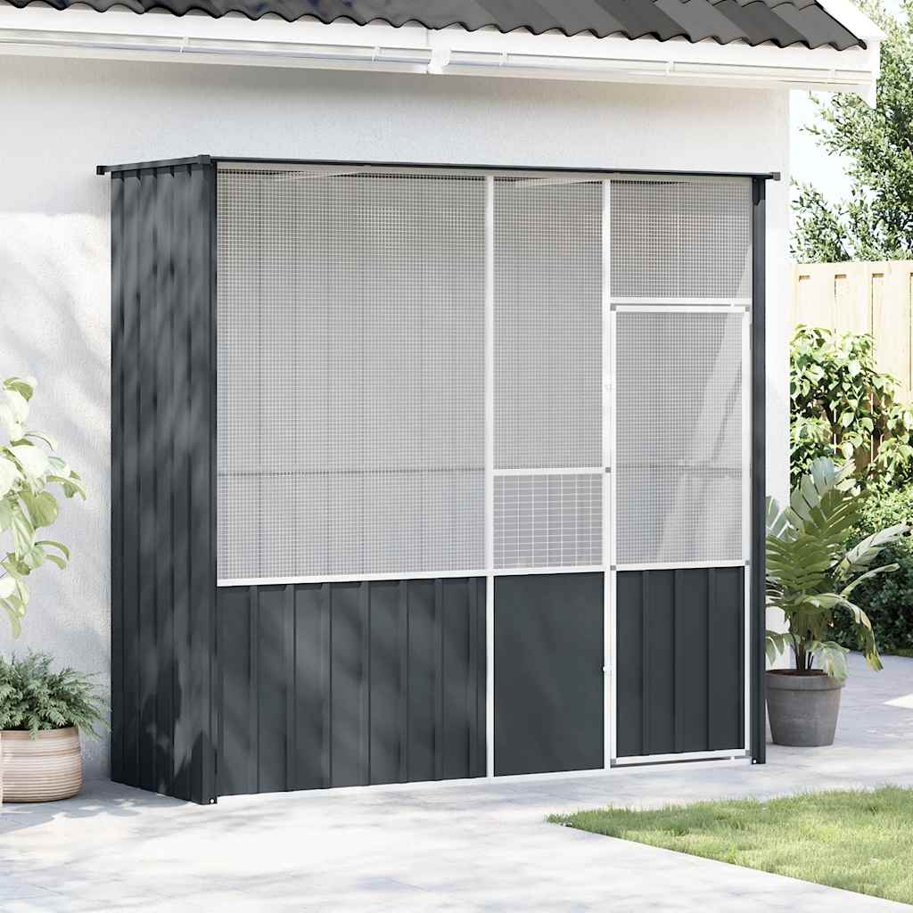 vidaXL Bird Cage Anthracite 215x78x200 cm Galvanised Steel 3
