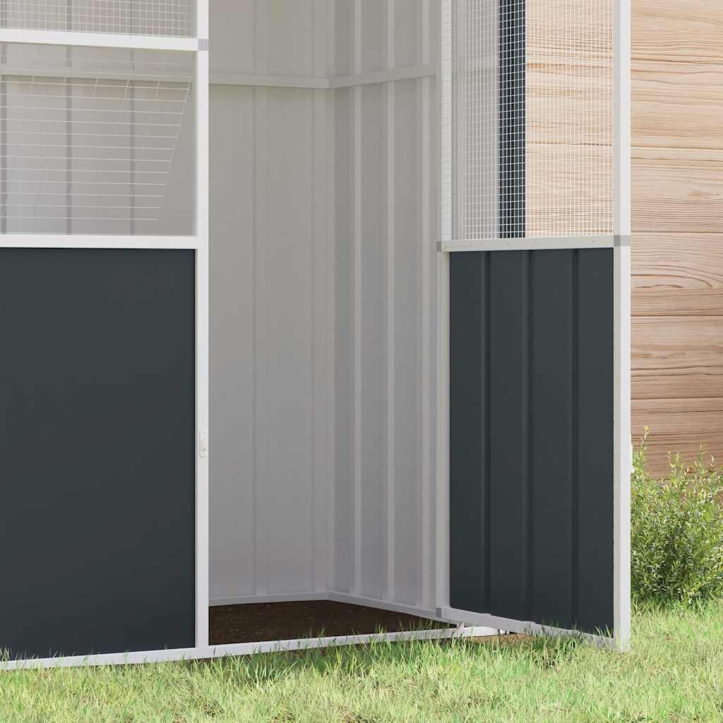 vidaXL Bird Cage Anthracite 215x78x200 cm Galvanised Steel 4