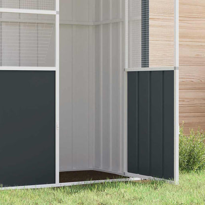 vidaXL Bird Cage Anthracite 215x78x200 cm Galvanised Steel 4