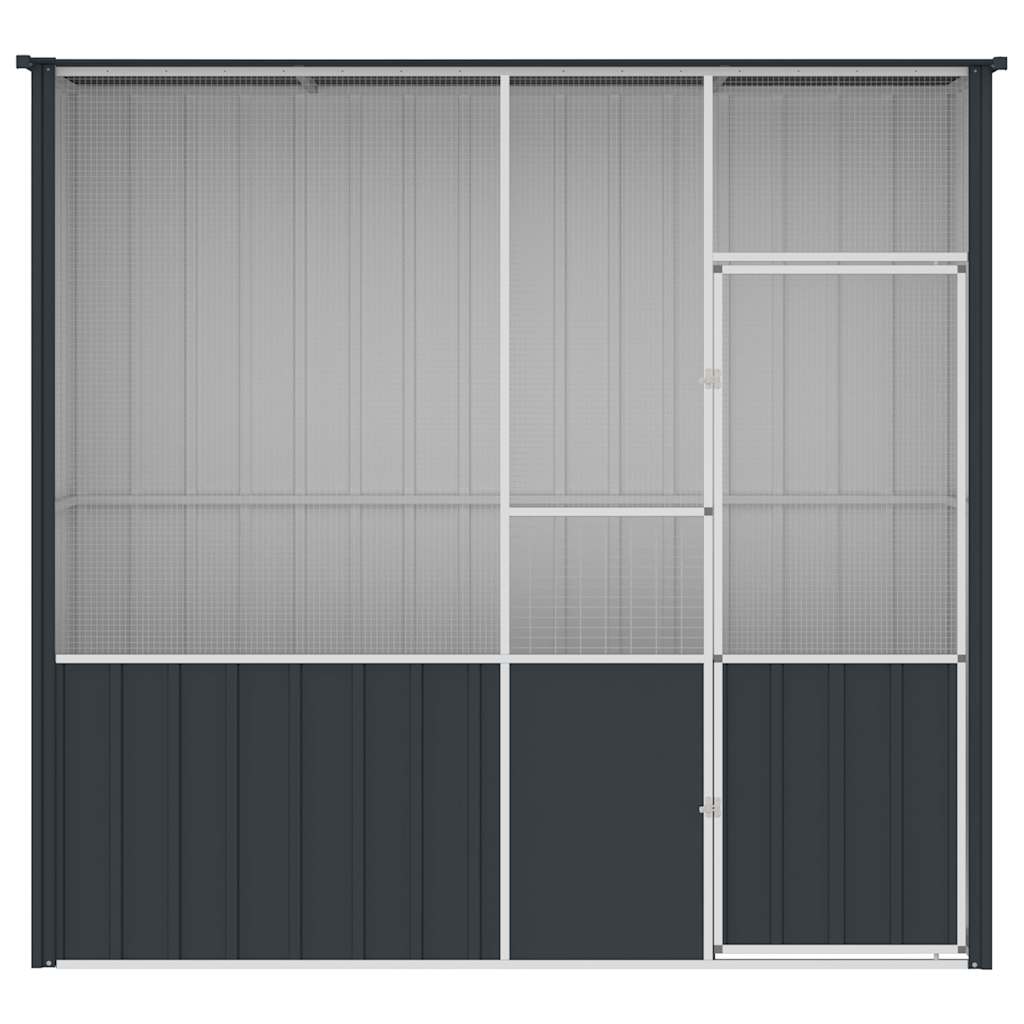 vidaXL Bird Cage Anthracite 215x78x200 cm Galvanised Steel 5