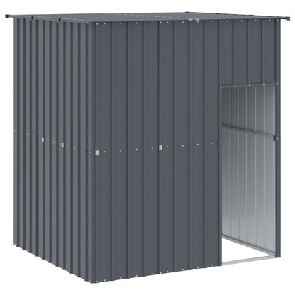 vidaXL Dog House with Roof Anthracite 165x153x181 cm Galvanised Steel 2