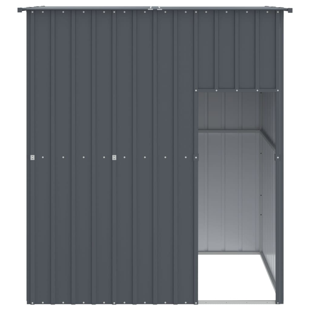 vidaXL Dog House with Roof Anthracite 165x153x181 cm Galvanised Steel 3